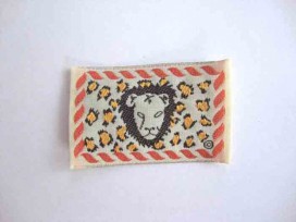 Applicatie jongens Rechthoek zand met panterprint