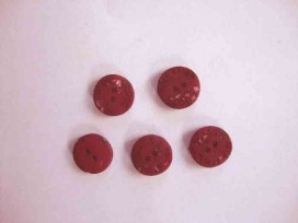 Roos knoop Donkerrood gevlekt 15mm.