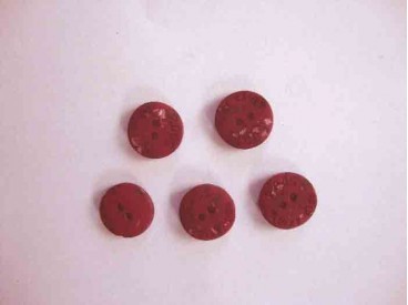Roos knoop Donkerrood gevlekt 15mm.