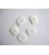 Witte knoop Glad 2 kanten afgesneden 25x20mm. wk843
