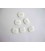 Witte knoop Glad 2 kanten afgesneden 20x18mm. wk844