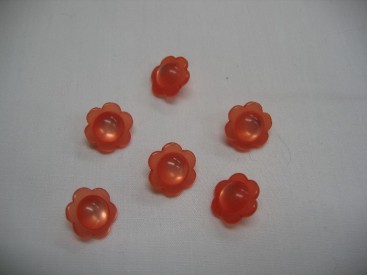 Oranje bloemknoop 10 mm. 