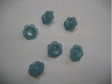 Lichtblauwe bloemknoop 10 mm.