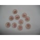 Roze knoop van Bizzkids en Roos.  10 mm. 