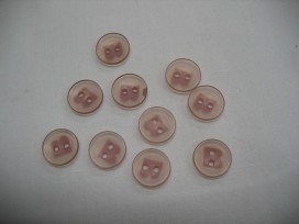 Roze knoop van Bizzkids en Roos.  10 mm. 