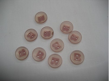 Roze knoop van Bizzkids en Roos.  10 mm. 