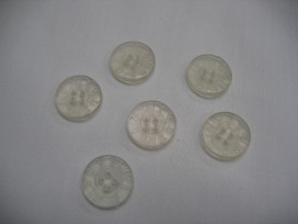 Rubber knoop Bizzkids doorschijnend  18mm