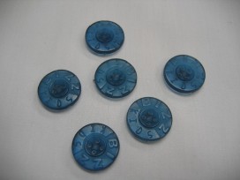 Rubber knoop Bizzkids blauw 18mm