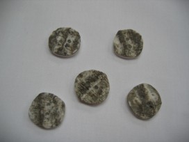 Grove knoop wit/grijs Bizzkids knoop 20mm