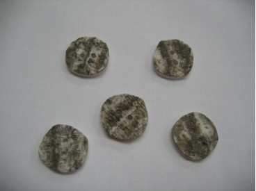 Grove knoop wit/grijs Bizzkids knoop 20mm