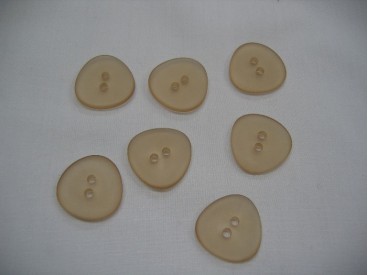 Plastic driehoek knoop zand/transparant R 20