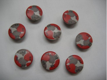 Ronde gevlekte knoop 15 mm.