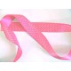 Satijnband Roze met stipjes 25mm