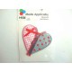 Hartje applicatie Roze/rood/jeans met rits