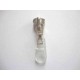 Een losse zipper, Zilver/kunststof nr 5 die past op de plastic blokritsen.