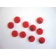 Kunststof mini knoop 2-zijdig Rood 12mm. 805-S9