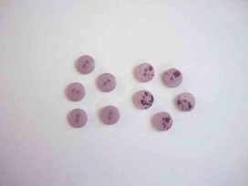 Kunststof mini knoop 2-zijdig Licht oudpaars 10mm. 814-S9