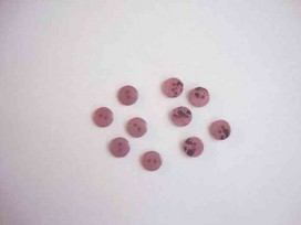 Kunststof mini knoop 2-zijdig Oudroze 10mm. 820-S9