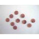 Kunststof mini knoop 2-zijdig Roestbruin 12mm. 823-S9