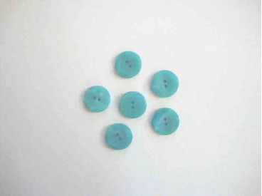 Kunststof knoop met hoekjes Aqua 15mm. 311-S11