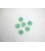 Kunststof knoop met hoekjes Mintgroen 15mm. 317-S11