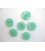 Kunststof knoop met hoekjes Mintgroen 20mm. 319-S11