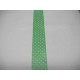 Satijnband limegroen met stipjes 25mm