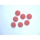 Kunststof knoop mat gespikkeld Rood 18mm. 402-S13