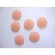 Kunststof knoop mat gespikkeld Licht oranje/rood 22mm. 412-S13