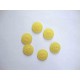 Kunststof knoop mat gespikkeld Geel 18mm. 414-S13
