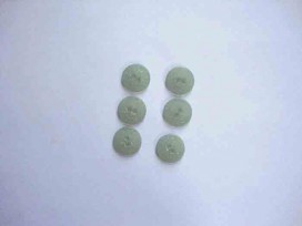 Kunststof knoop mat gespikkeld Oudgroen 15mm. 418-S13