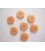 Kunststof knoop glanzend glad Licht oranje 22mm. 433-S14