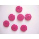 Kunststof knoop glanzend glad Fuchsia 22mm. 435-S14