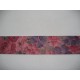 Oudroze sierlint met bloemen  25mm