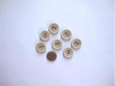 Kunststof knoop mat met cirkel Zand 12mm. 646-S15