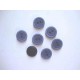 Kunststof knoop mat met cirkel Jeansblauw 18mm. 472-S15