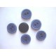 Kunststof knoop mat met cirkel Jeansblauw 22mm. 473-S15