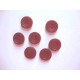 Kunststof knoop mat met cirkel Donkerrood 18mm. 485-S15