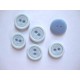 Kunststof knoop mat met cirkel Lichtblauw 22mm. 488-S15