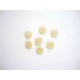 Kunststof knoop dubbel Creme 15mm. 602-S16