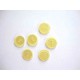Kunststof knoop dubbel Geel 17.5mm. 606-S16