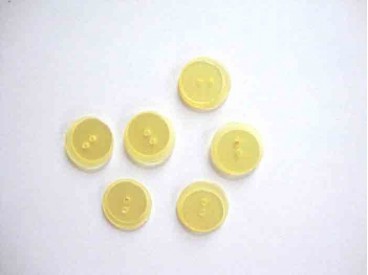Kunststof knoop dubbel Geel 17.5mm. 606-S16