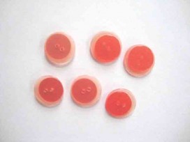 Kunststof knoop dubbel Oranje 17.5mm. 611-S16