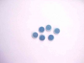 Kunststof knoop dubbel Aqua 12mm. 617-S16