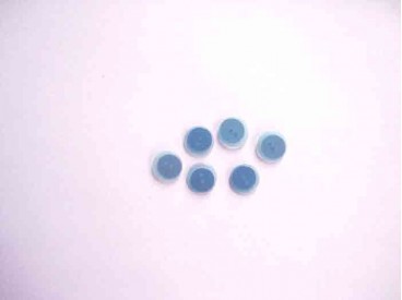 Kunststof knoop dubbel Aqua 12mm. 617-S16