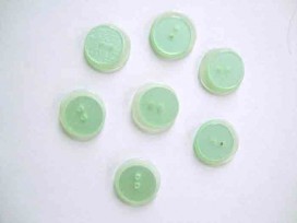 Kunststof knoop dubbel Mintgroen 17.5mm. 620-S16