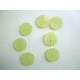 Kunststof knoop in2 maten Lichtlime met ribbel 22 mm