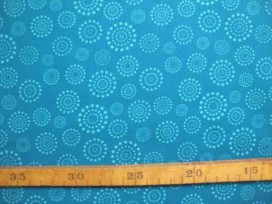Katoen Stip en cirkel TST Petrol Aqua 9308-24N