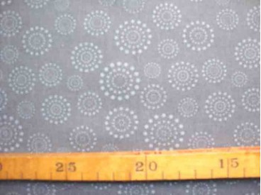 Katoen Stip en cirkel TST Donkergrijs Grijs 9308-63N