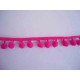 Bolletjesband pompom  Fluor Pink